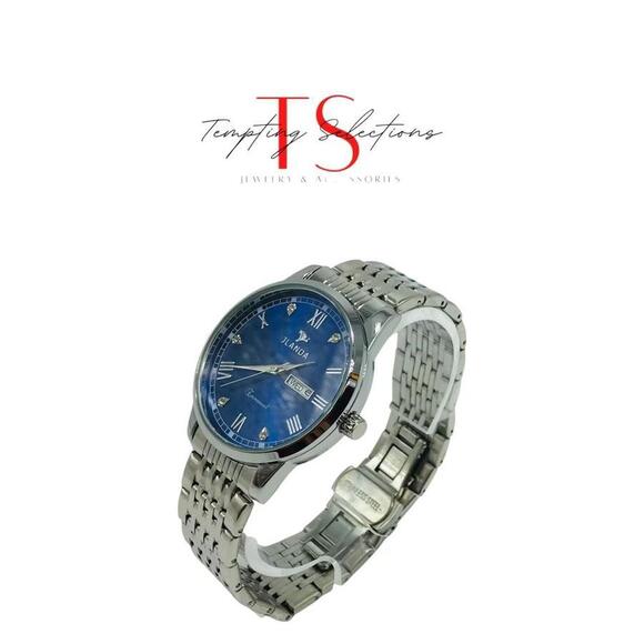 Stainless Steel Blue Dial Watch - Picture 2 of 2